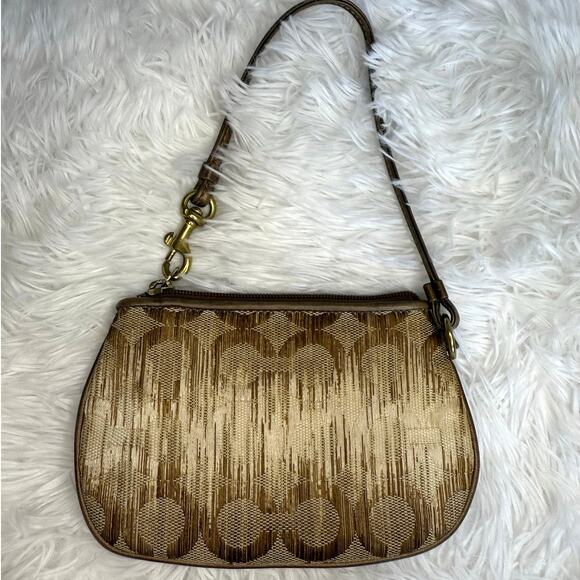 COACH Brown Signature Wristlet - Picture 2 of 6